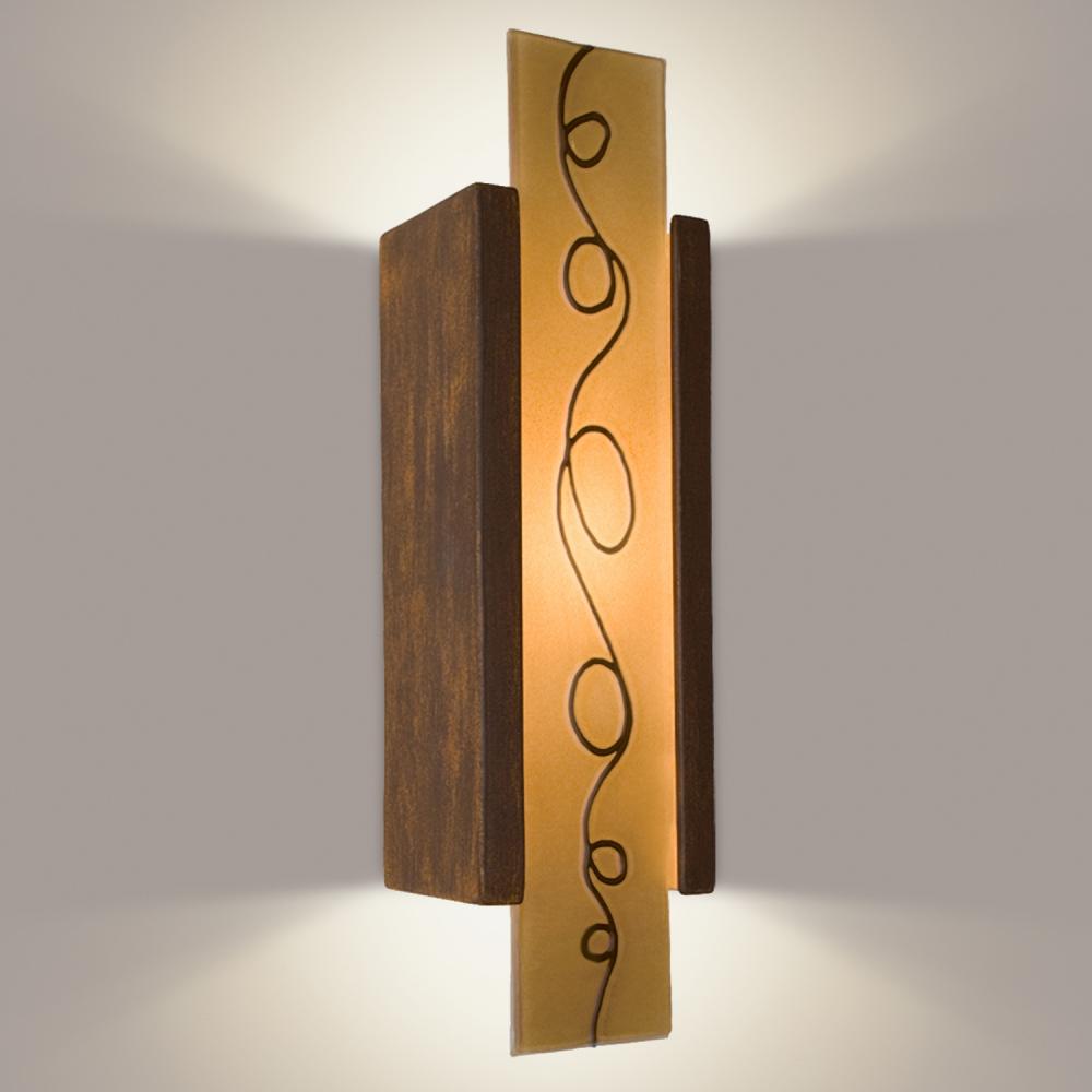 Squiggle Wall Sconce Butternut and Caramel (Outdoor/WET Location)