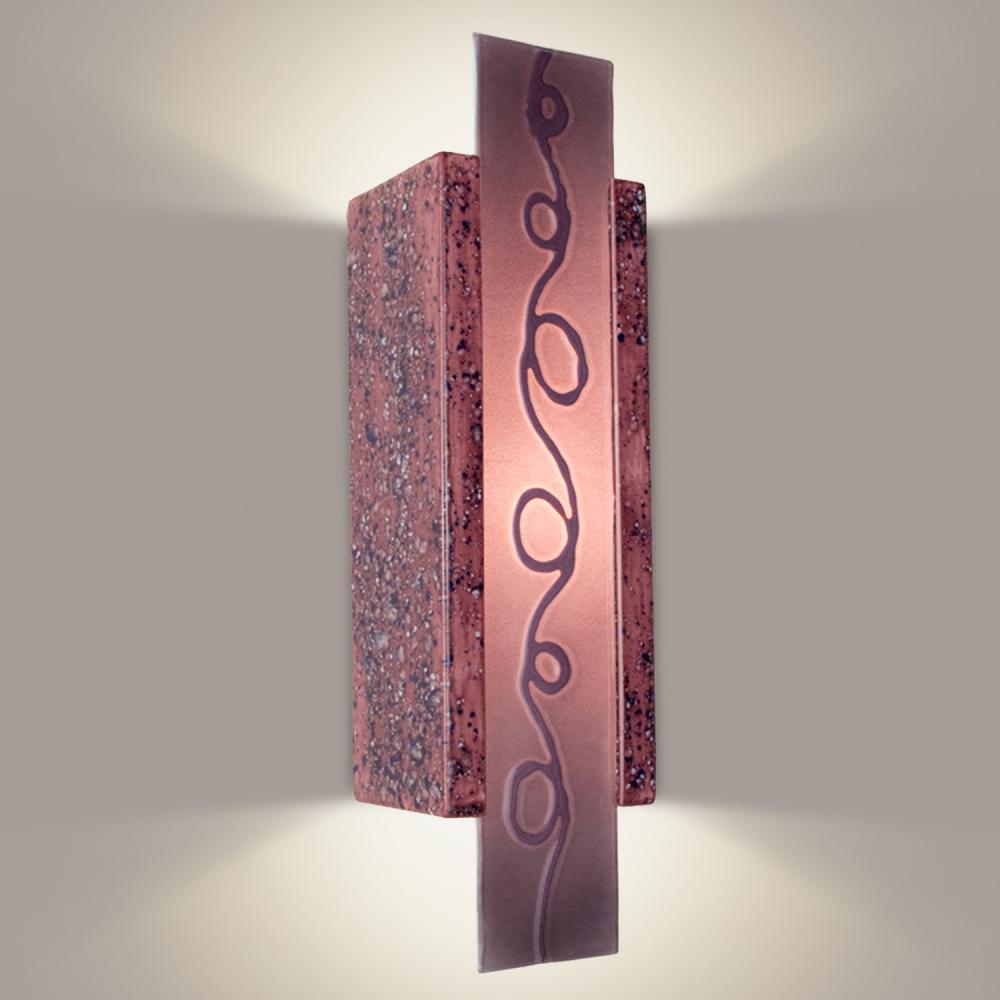 Squiggle Wall Sconce Plum Jam and Amethyst (Outdoor/WET Location)