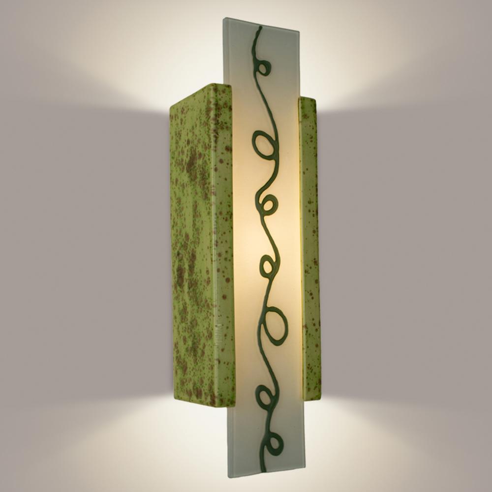 Squiggle Wall Sconce Pistachio and Clover (Outdoor/WET Location)