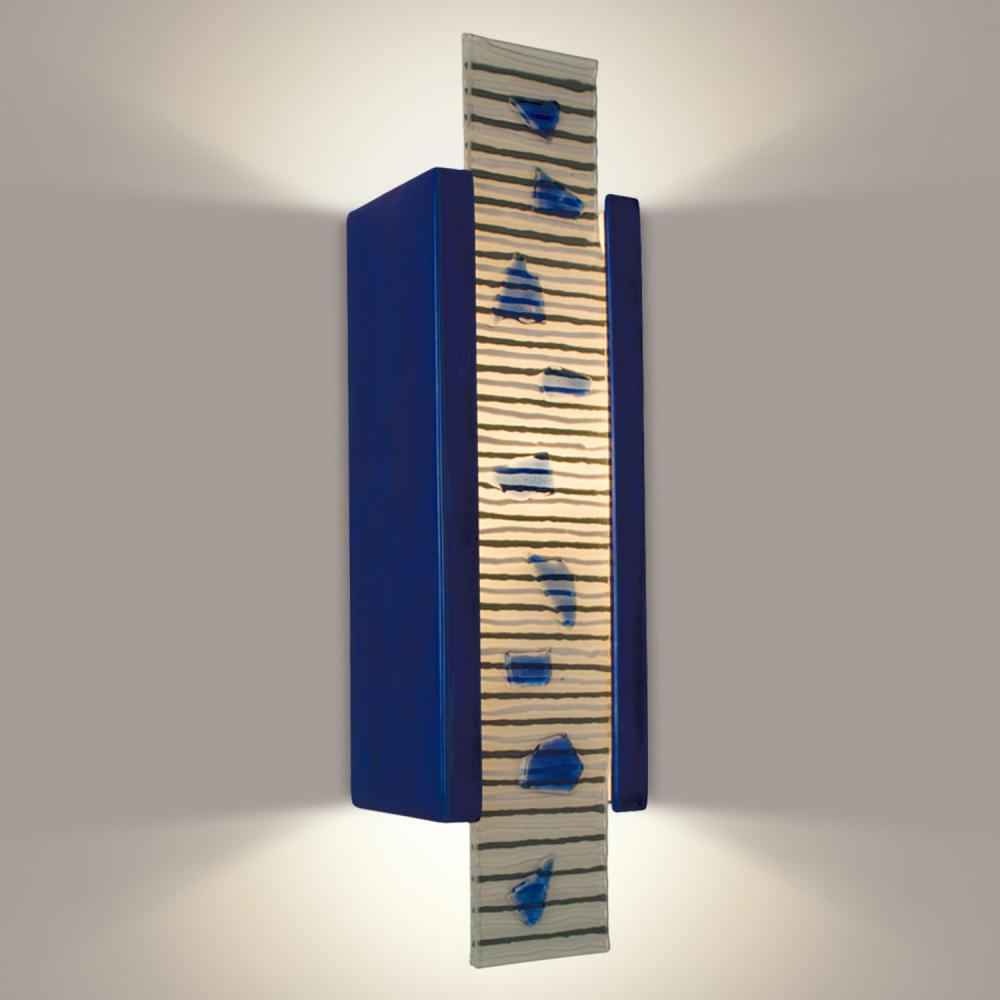 Zen Garden Wall Sconce Cobalt Blue and Multi Sapphire (Outdoor/WET Location)