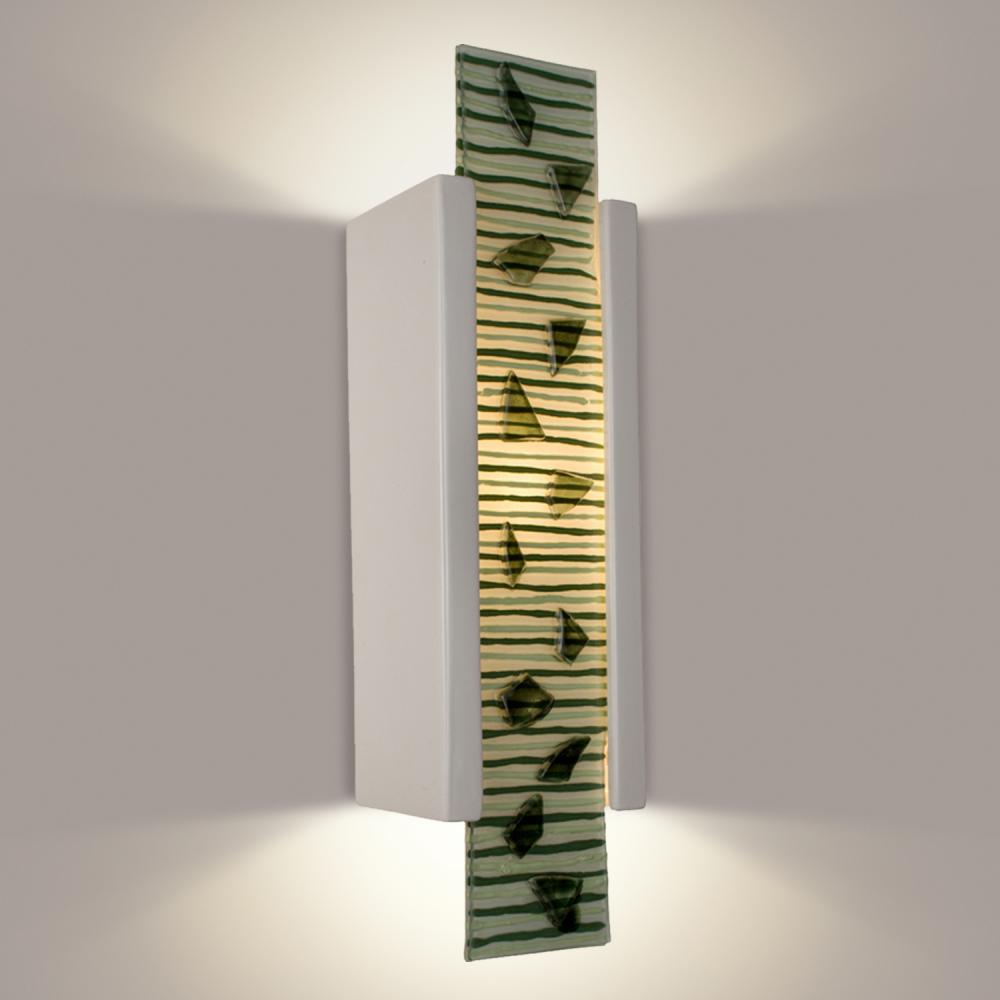 Zen Garden Wall Sconce White Gloss and Multi Seaweed (Outdoor/WET Location)