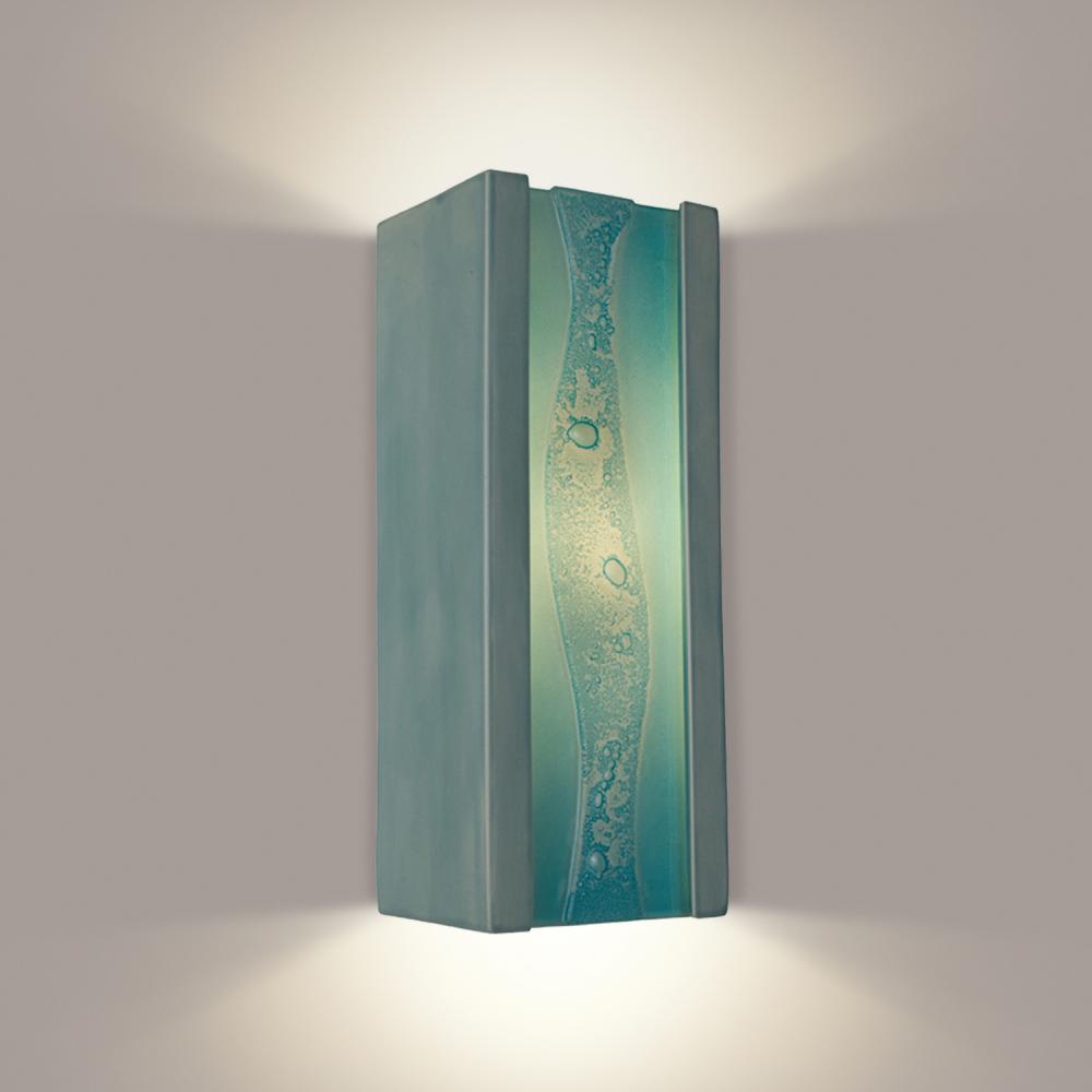 Bubbly Wall Sconce Teal Crackle and Turquoise (Outdoor/WET Location)