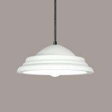 A-19 P101-CSTF-BCC-1LEDE26 - Minorca Pendant: Custom Finish or Color Match (Black Cord & Canopy)