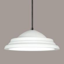 A-19 P102-CSTF-BCC-1LEDE26 - Majorca Pendant: Custom Finish or Color Match (Black Cord & Canopy)