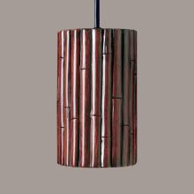 A-19 PN20301-CI-WCC - Bamboo Pendant Cinnamon (White Cord & Canopy)