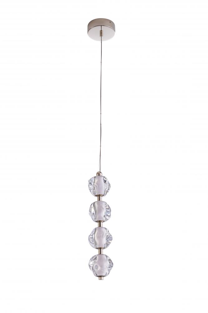 Jackie 4 Light LED Pendant in Polished Nickel