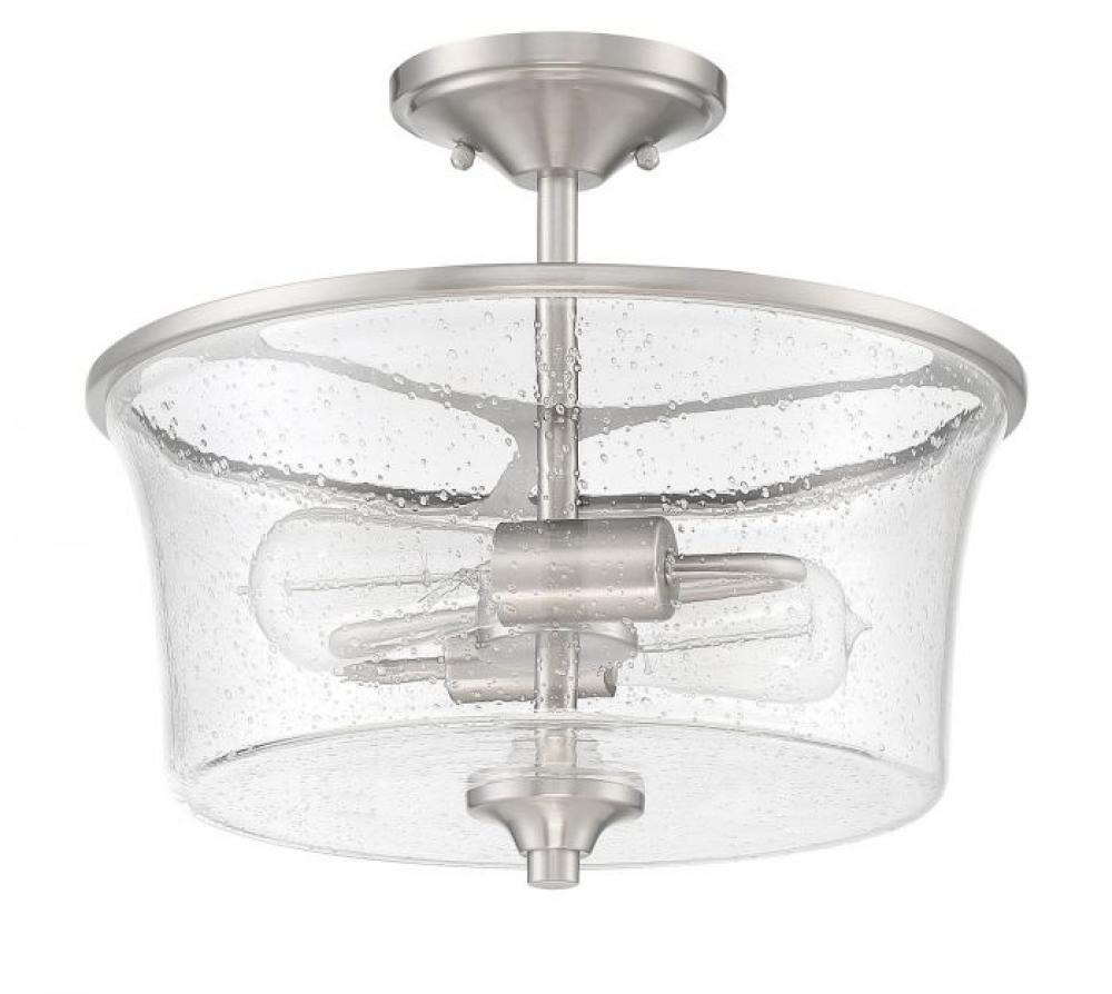 Gwyneth 2 Light Convertible Semi Flush in Brushed Polished Nickel