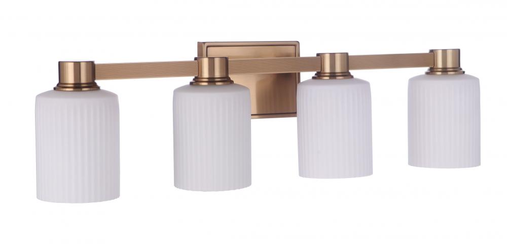 Bretton 4 Light Vanity in Satin Brass