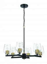 Craftmade 56926-FBSB - Avante Grand 6 Light Chandelier in Flat Black/Satin Brass