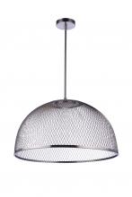 Craftmade P1005BNK-LED - 24.25” Diameter Sculptural Statement Metal Mesh Dome Pendant in Brushed Polished Nickel