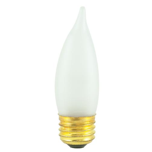 60-Watt Incandescent Flame-Tip CA10 Chandelier Bulb, Medium Base, Frost