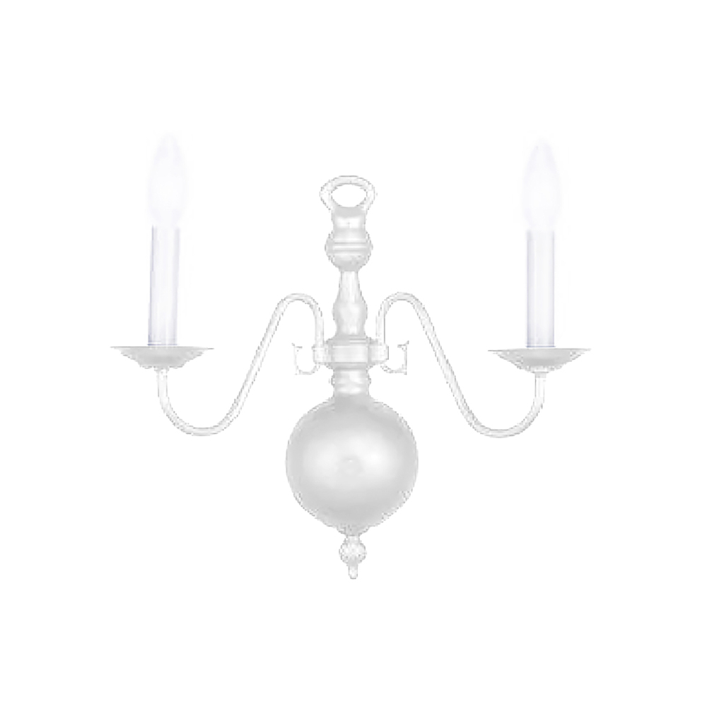 2 Light White Sconce