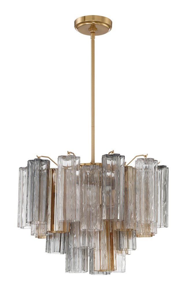 Addis 6 Light Aged Brass Chandelier