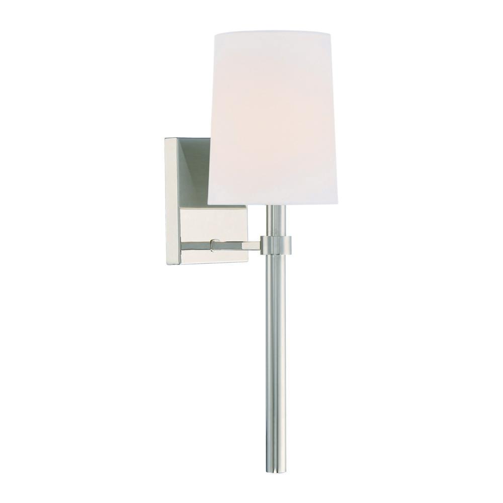 Bromley 1 Light Polished Nickel Sconce