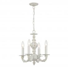 Crystorama 5124-AW - Paris Market 4 Light Antique White Mini Chandelier