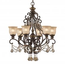 Crystorama 7516-BU-GT-S - Norwalk 6 Light Golden Teak Swarovski Strass Crystal Bronze Umber Chandelier