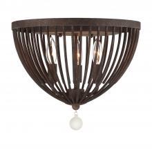 Crystorama DUV-620-FB - Duval 3 Light Forged Bronze Flush Mount