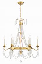 Crystorama MAI-18606-GA - Maizey 6 Light Antique Gold Chandelier