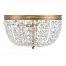 Crystorama NOL-314-VG-CL-MWP - Nola 3 Light Vibrant Gold Flush Mount