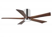 Matthews Fan Company IR5HLK-CR-WA-52 - IR5HLK five-blade flush mount paddle fan in Polished Chrome finish with 52” solid walnut tone bl