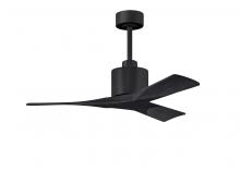 Matthews Fan Company NK-BK-BK-42 - Nan 6-speed ceiling fan in Matte Black finish with 42” solid matte black wood blades