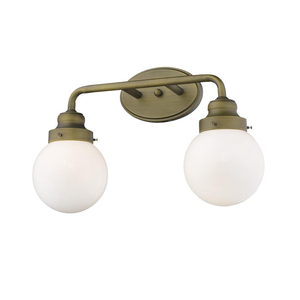 Portsmith 2-Light Raw Brass Vanity