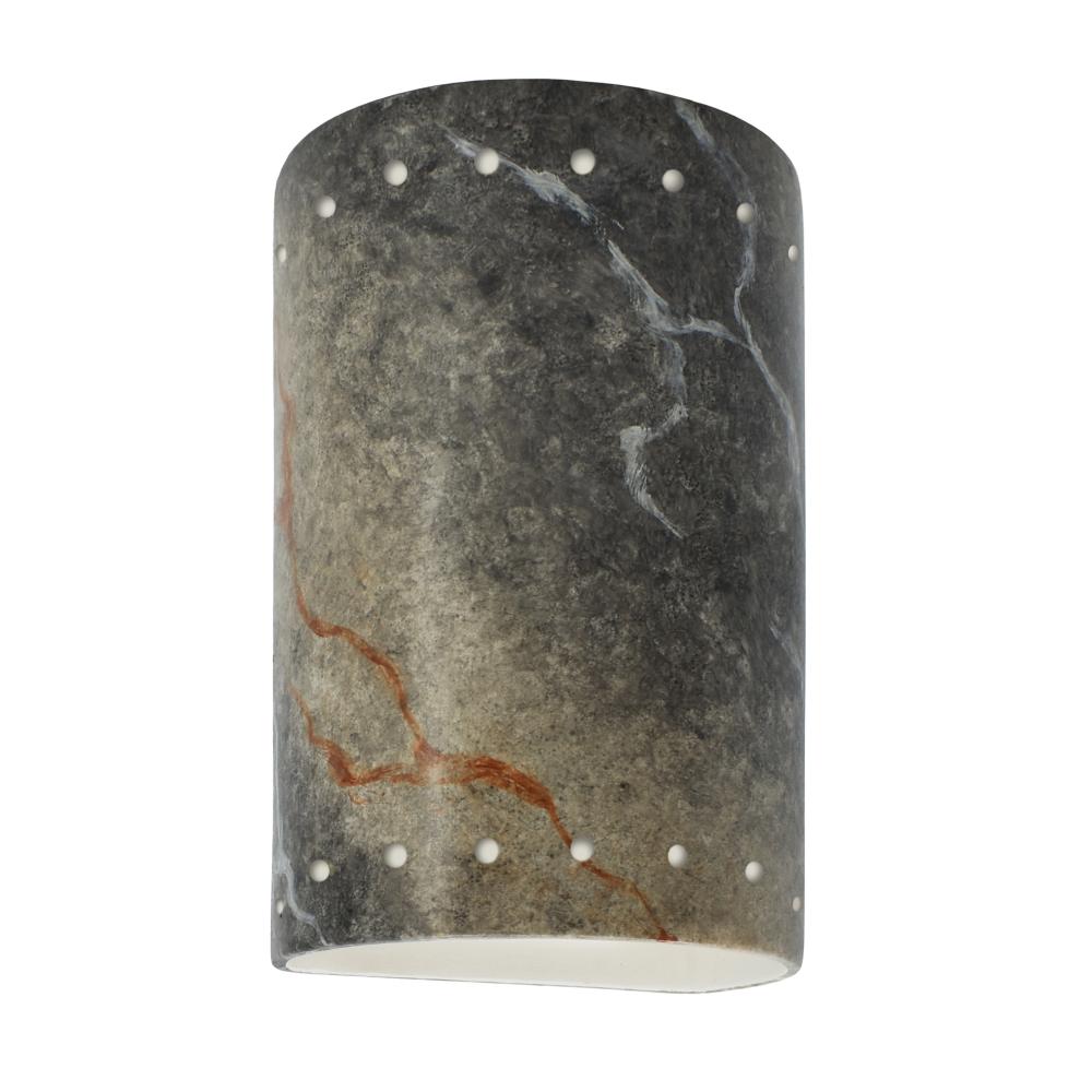 Small ADA Cylinder w/ Perfs - Open Top & Bottom - LED