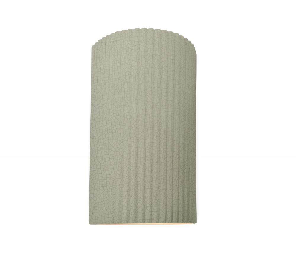 Large ADA LED Pleated Cylinder Wall Sconce