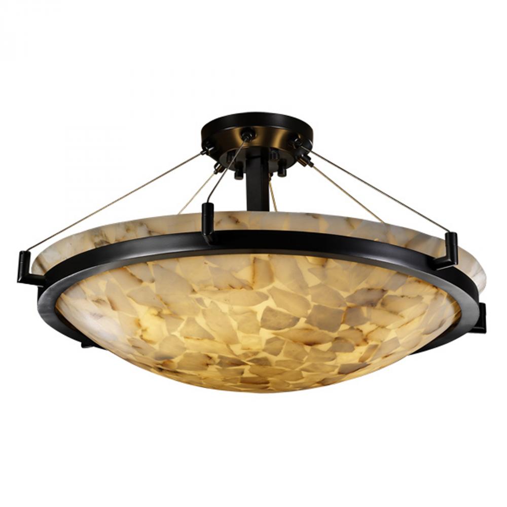 24" LED Semi-Flush Bowl w/ Ring