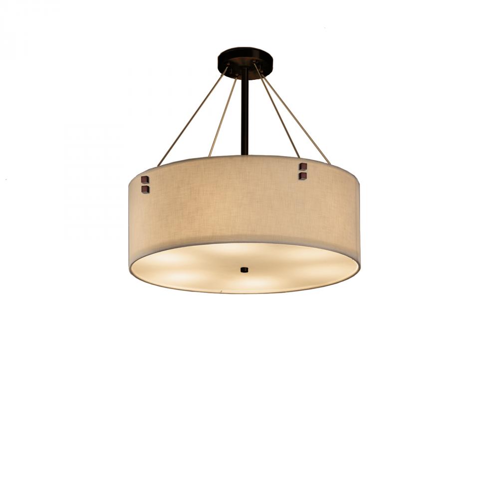 Finials 18" LED Drum Pendant