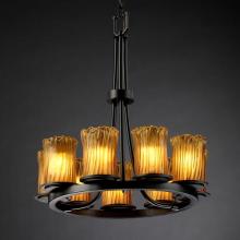 Justice Design Group GLA-8766-16-CLRT-NCKL - Dakota 9-Light Ring Chandelier