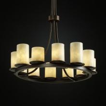 Justice Design Group CLD-8763-10-DBRZ-LED12-8400 - Dakota 12-Light Ring LED Chandelier (Tall)