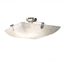 Justice Design Group CLD-9612-35-NCKL - 24" Semi-Flush Bowl w/ U-Clips