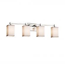 Justice Design Group FAB-8424-15-WHTE-CROM-LED4-2800 - Tetra 4-Light LED Bath Bar