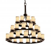 Justice Design Group FAB-8712-10-CREM-DBRZ - Dakota 36-Light 3-Tier Ring Chandelier