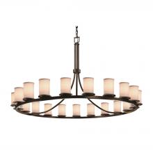 Justice Design Group FAB-8716-10-WHTE-DBRZ-LED21-14700 - Dakota 21-Light 1-Tier Ring LED Chandelier