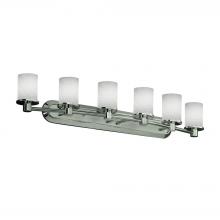 Justice Design Group FSN-8516-10-WEVE-NCKL - Rondo 6-Light Bath Bar