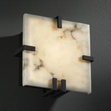 Justice Design Group FAL-5550-NCKL - Clips Square Wall Sconce (ADA)