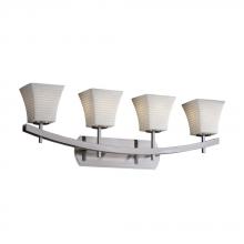 Justice Design Group POR-8594-30-PLET-NCKL - Archway 4-Light Bath Bar