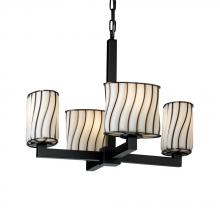 Justice Design Group WGL-8829-30-GRCB-NCKL - Modular 4-Light Chandelier