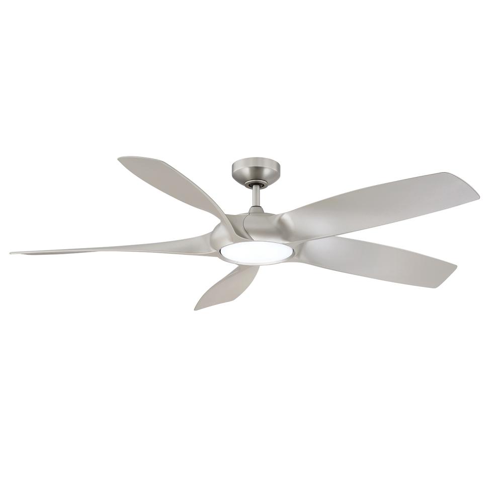 BLADE RUNNER 54 in. LED Satin Nickel Ceiling Fan with DC motor