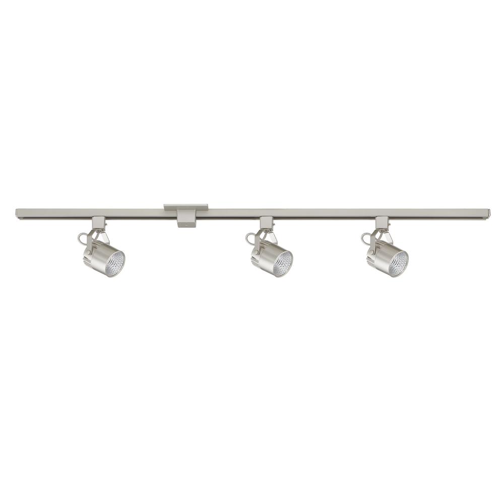 3 cylinder integrated LED Satin Nickel Track Lighting Kit