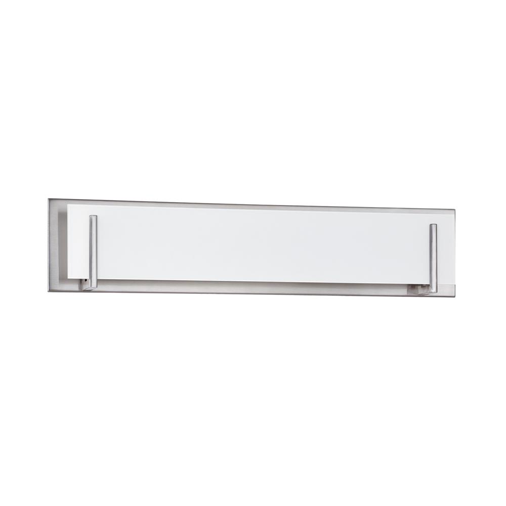 Aurora 5-Light Satin Nickel Vanity Light with White Glass