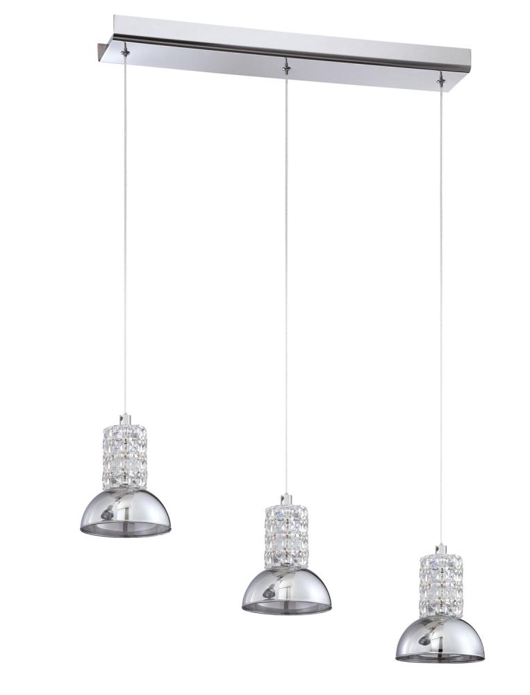 MILLENIUM series 3-Light Chrome Pendant Bar