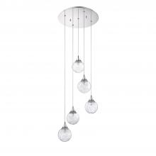 Kendal PF41-5LPA-CH - FYBRA series 5-Light Chrome Pendant Pan