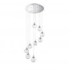 Kendal PF41-9LPA-CH - FYBRA series 9-Light Chrome Pendant Pan