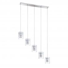 Kendal PF44-5LBR-CH - METRO series 5-Light Chrome Pendant Bar