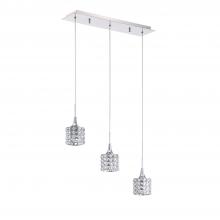 Kendal PF61-3LBR-CH - LUSTRA series 3-Light Chrome Pendant Bar