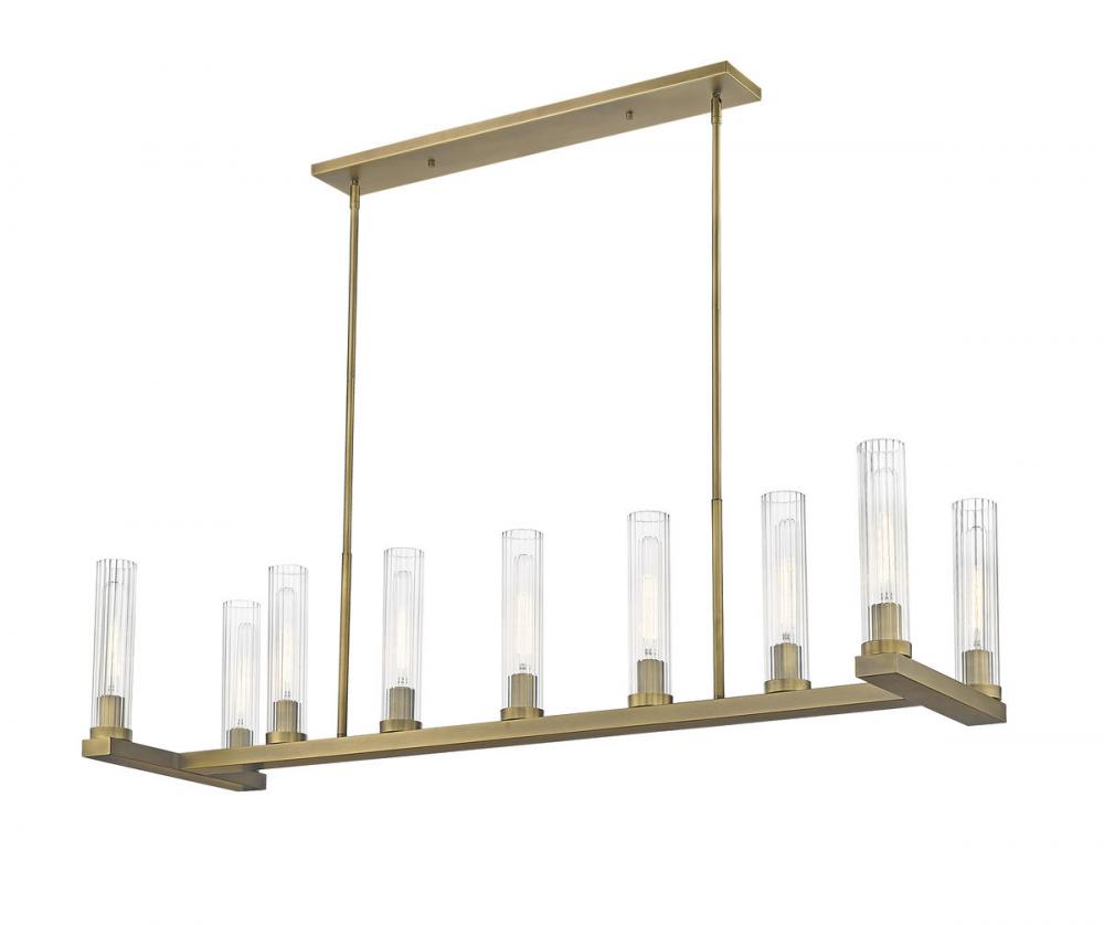 9 Light Linear Chandelier