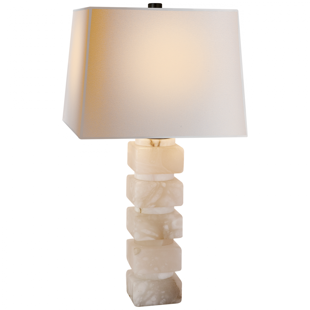 Square Chunky Stacked Table Lamp